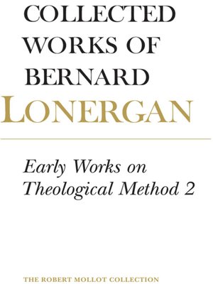 cover image of Early Works on Theological Method 2